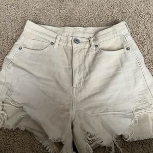 American Eagle: light beige size 4 jean shorts